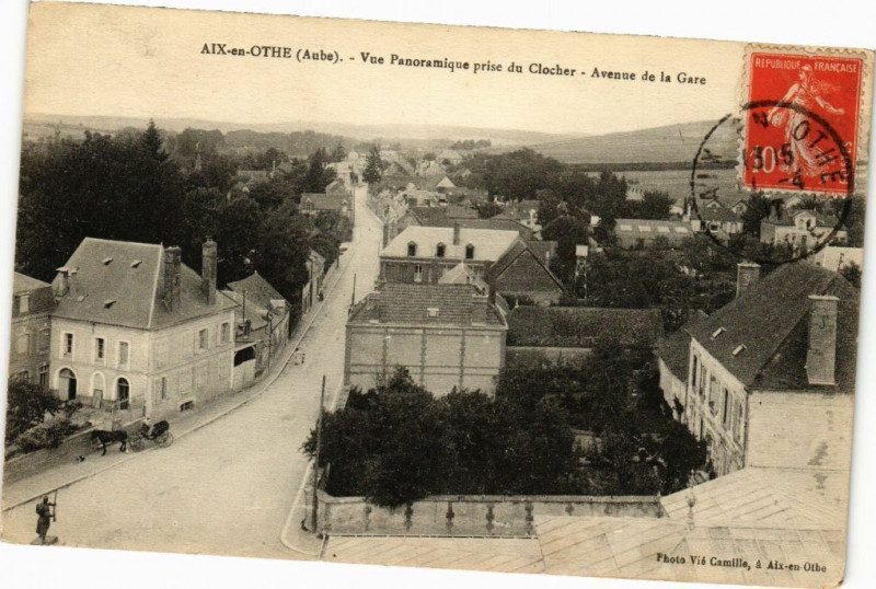 Carte postale ancienne Aix-en-Othe - Vue panoramique