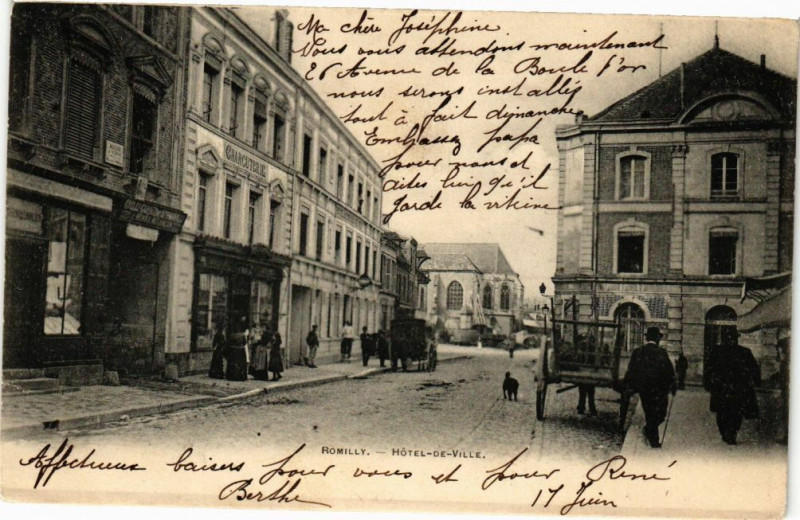 Carte postale ancienne Romilly-sur-Seine - Hotel de Ville à Romilly-sur-Seine