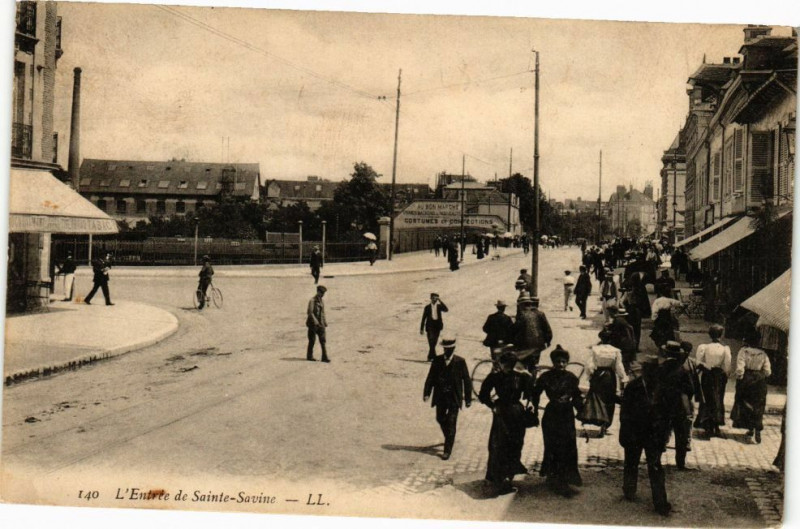 Carte postale ancienne Sainte-Savine - l'Entrée à Sainte-Savine