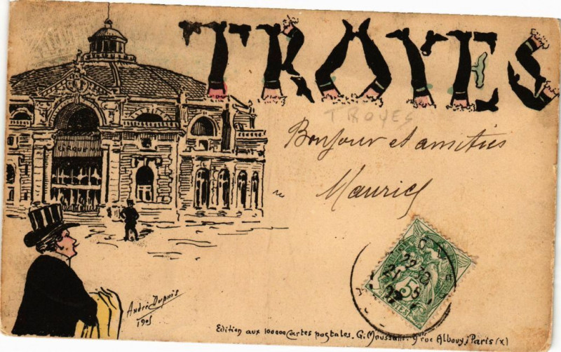 Carte postale ancienne Troyes - Cirque à Troyes