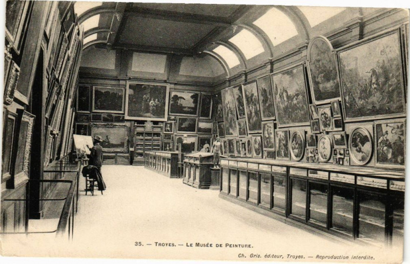 Carte postale ancienne Troyes - Le Musée de Peinture à Troyes