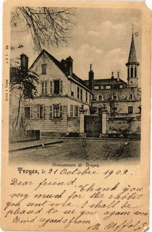 Carte postale ancienne Troyes - Bonsecours à Troyes