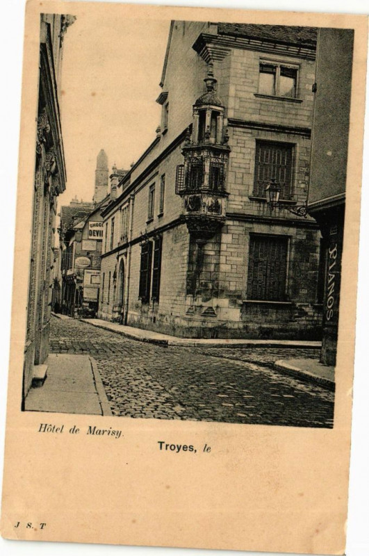 Carte postale ancienne Troyes - Hotel de Marisy à Troyes