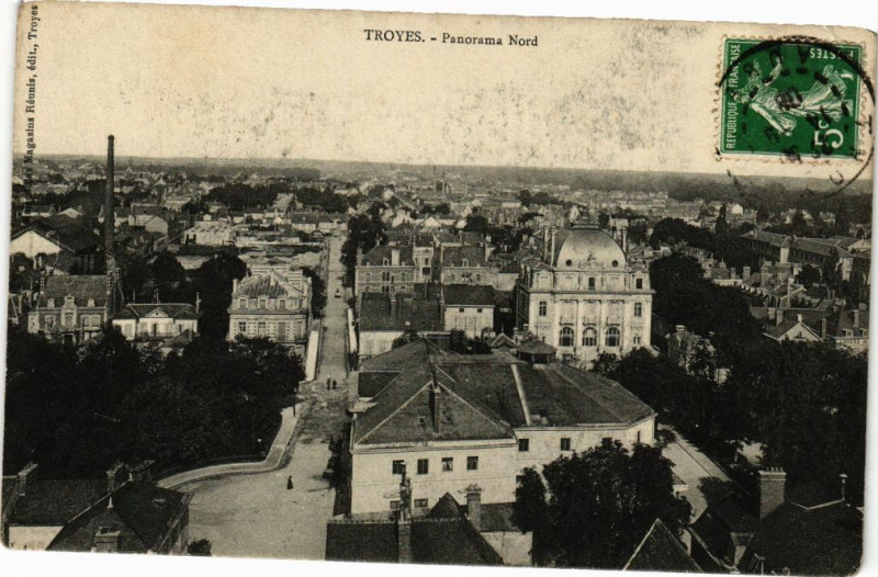 Carte postale ancienne Troyes - Panorama Nord à Troyes