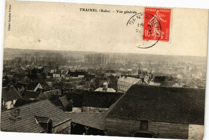 Carte postale ancienne Trainel - Vue générale à Traînel