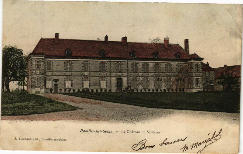Carte postale ancienne Romilly-sur-Seine - Chateau de Sellieres à Romilly-sur-Seine