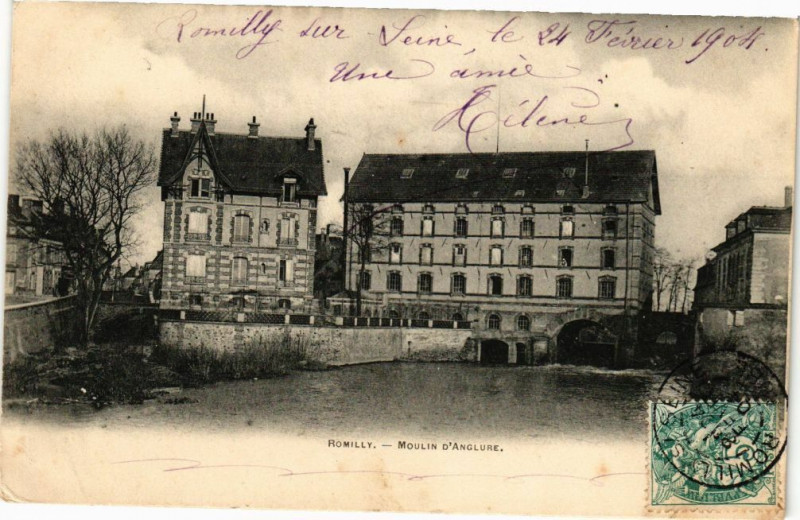 Carte postale ancienne Romilly-sur-Seine - Moulin d'Anglure à Romilly-sur-Seine