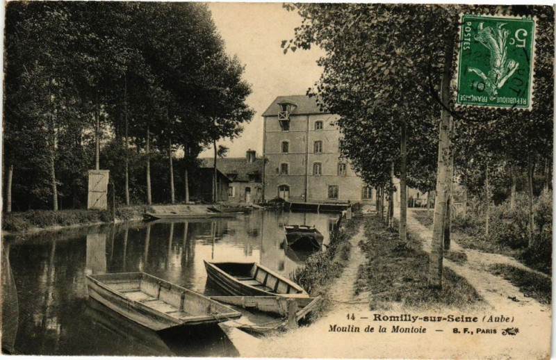 Carte postale ancienne Romilly-sur-Seine - Moulin de la Montoie à Romilly-sur-Seine