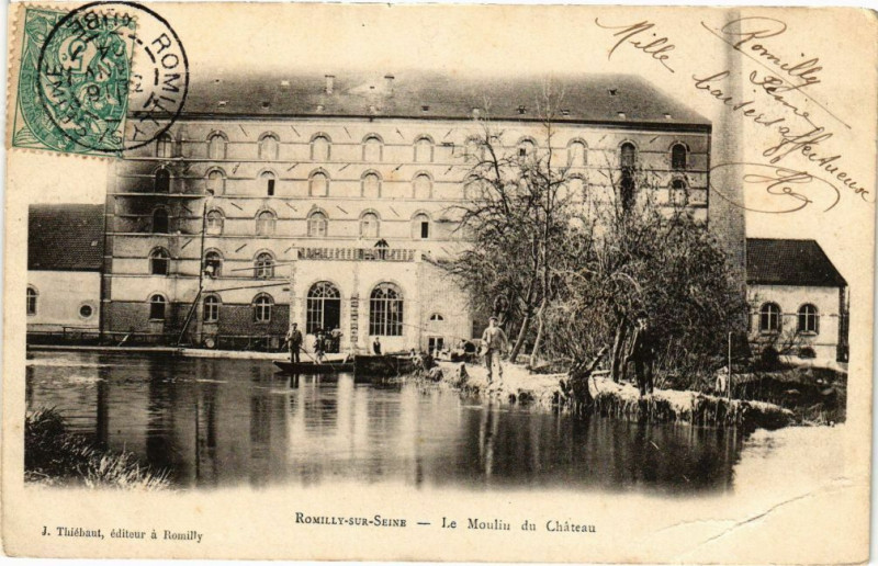 Carte postale ancienne Romilly-sur-Seine - Moulin du Chateau à Romilly-sur-Seine