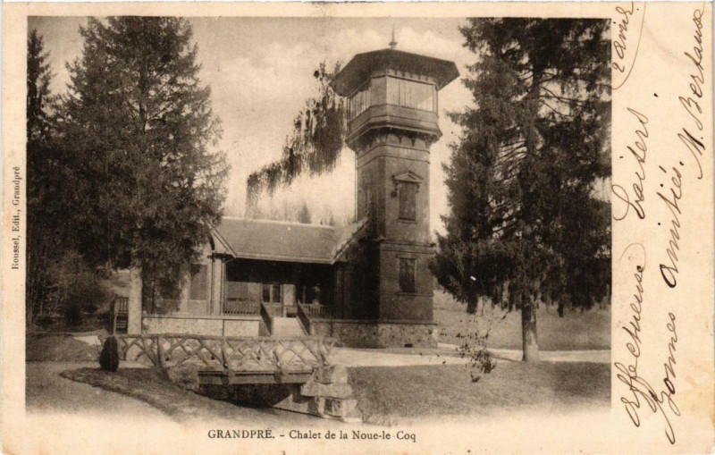 Carte postale ancienne Grandpre Chalet de la Noue le Coq à Grandpré