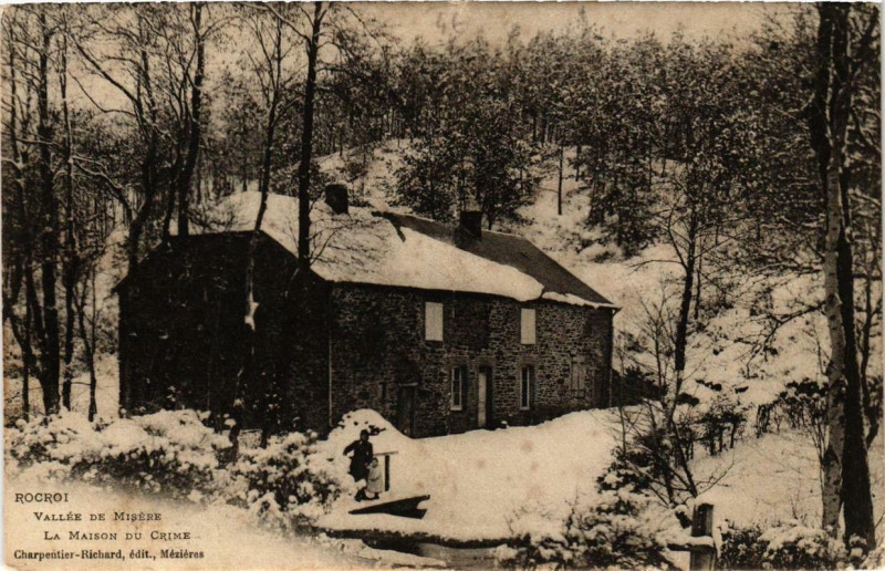 Carte postale ancienne Rocroi La Maison du Crime à Rocroi