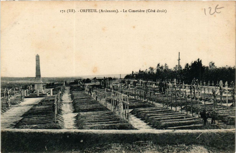 Carte postale ancienne Orfeuil, Ardennes Le Cimetiére