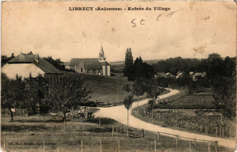 Carte postale ancienne Librecy Entrée du Village