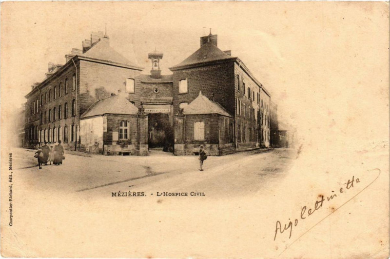 Carte postale ancienne Mezieres L'Hospice Civil