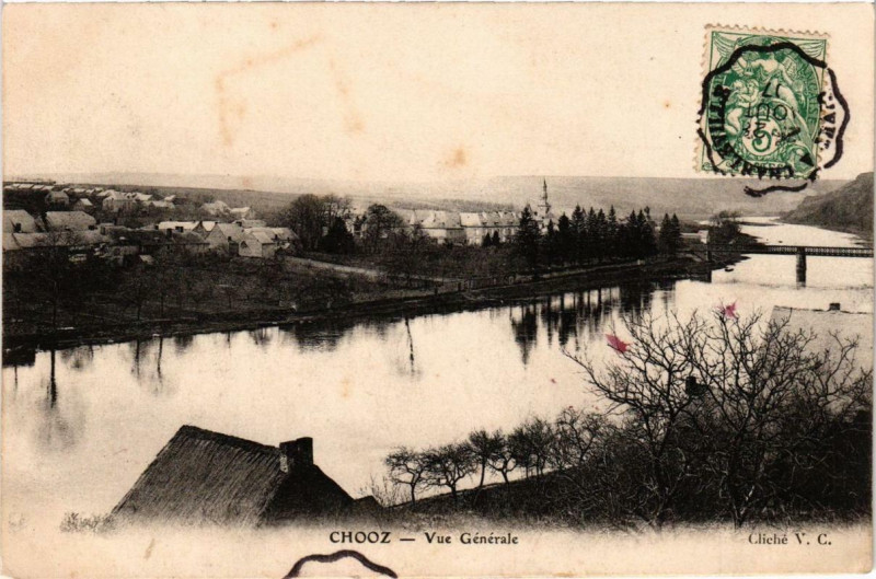 Carte postale ancienne Chooz Vue générale à Chooz