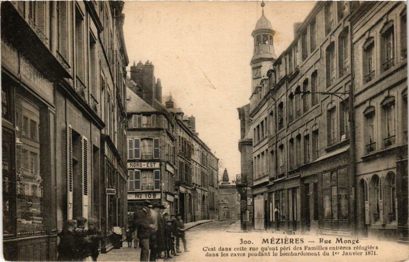 Carte postale ancienne Mezieres Rue Monge