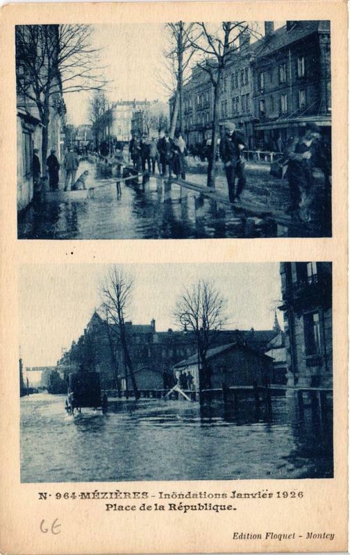 Carte postale ancienne Mezieres Place de la Republique