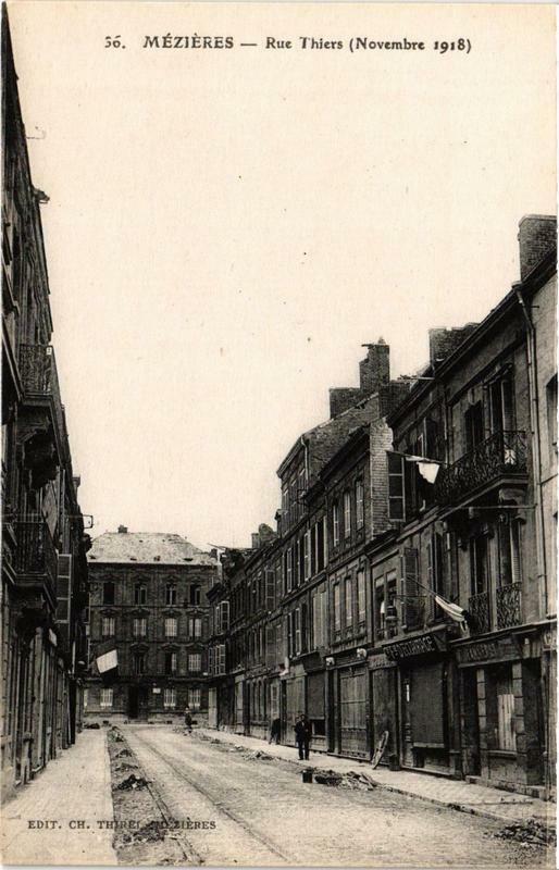 Carte postale ancienne Mezieres Rue Thiers