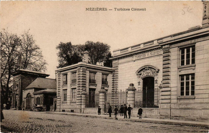 Carte postale ancienne Mezieres Turbines Clément