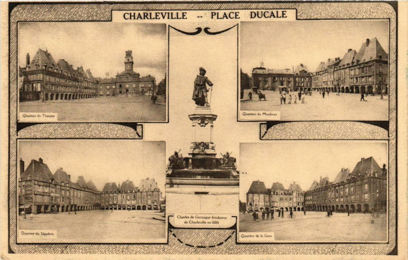 Carte postale ancienne Charleville Place Ducale