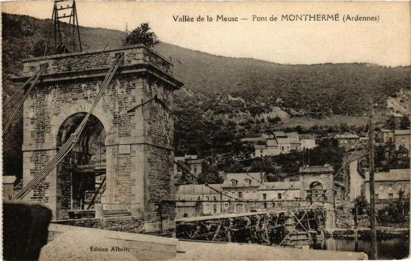 Carte postale ancienne Montherme Pont de Montherme à Monthermé