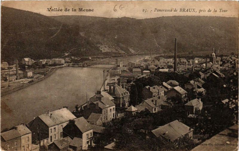 Carte postale ancienne Panorama de BRAUX, pris de la Tour