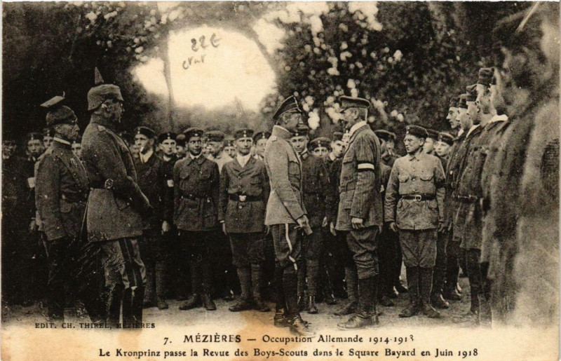 Carte postale ancienne Mezieres Occupation Allemande