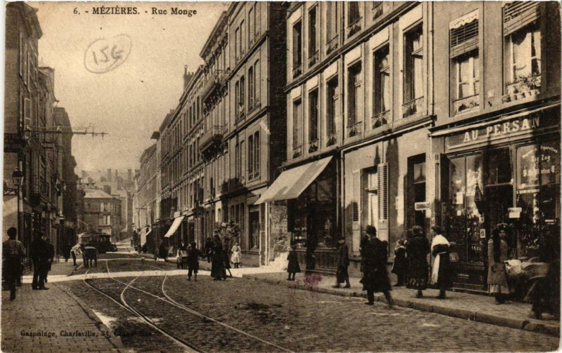 Carte postale ancienne Mezieres Rue Monge