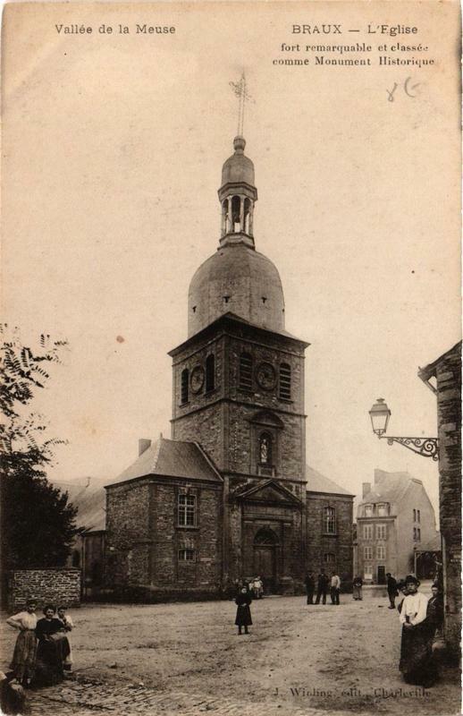 Carte postale ancienne Braux Eglise