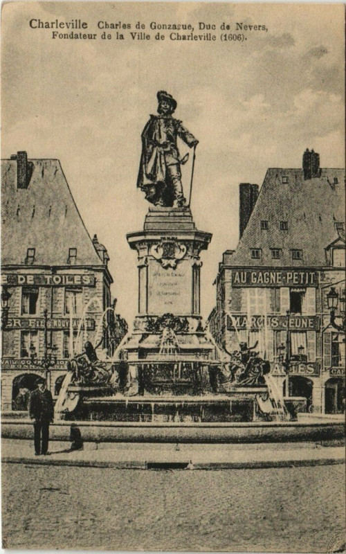 Carte postale ancienne Charleville - Charles de gonzague due de nevers