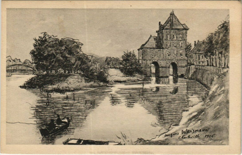 Carte postale ancienne Charleville - Le vieux moulin