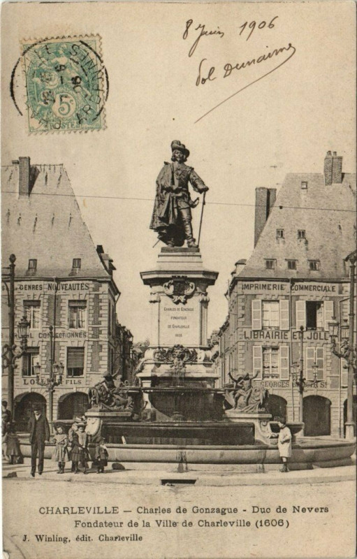 Carte postale ancienne Charleville - Charles de gonzague