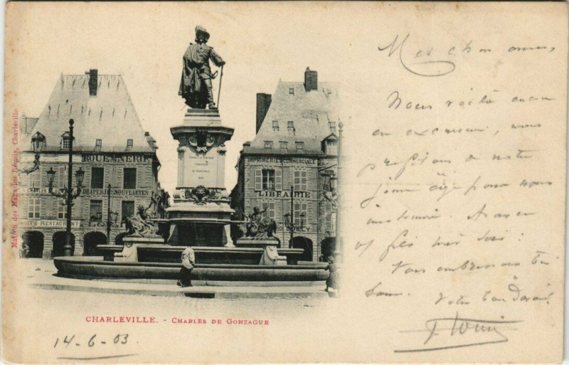 Carte postale ancienne Charleville - Charles de gonzague