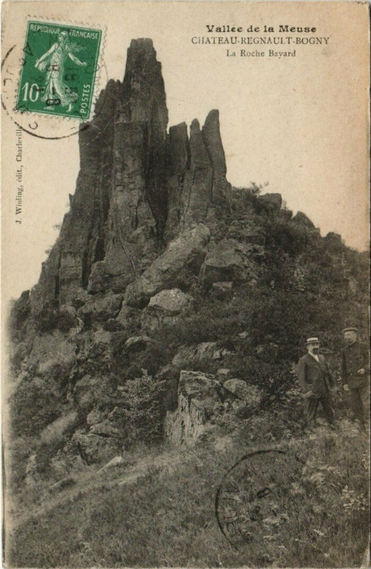 Carte postale ancienne Vallée de la meuse - Chateau-Regnault - bogny