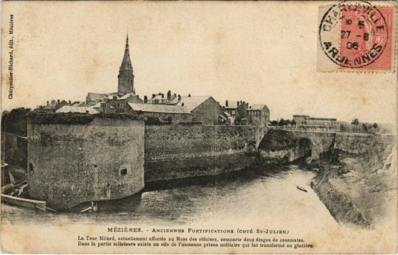 Carte postale ancienne Mezieres - Anciennes fortifications