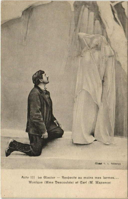 Carte postale ancienne Acte lll le glacier