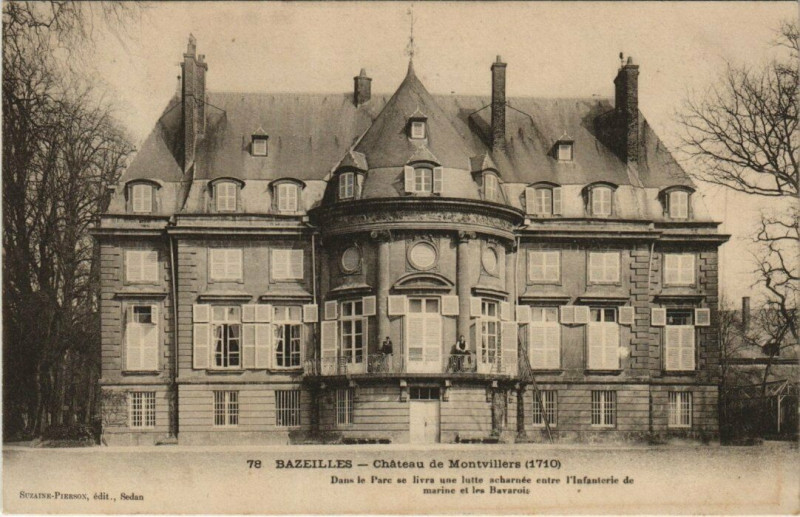 Carte postale ancienne Bazeilles - Chateau de montvillers à Bazeilles