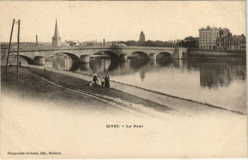 Carte postale ancienne Givet - Le pont à Givet