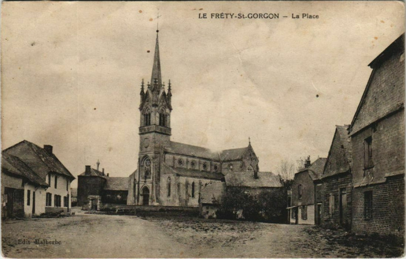Carte postale ancienne Le Frety-Saint-Gorgon - La Place au Fréty
