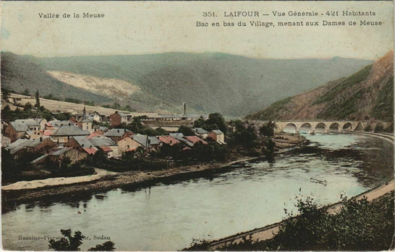 Carte postale ancienne Laifour - Vue générale à Laifour