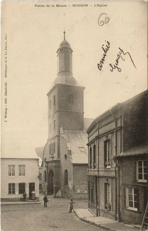 Carte postale ancienne Nouzon - L'Eglise