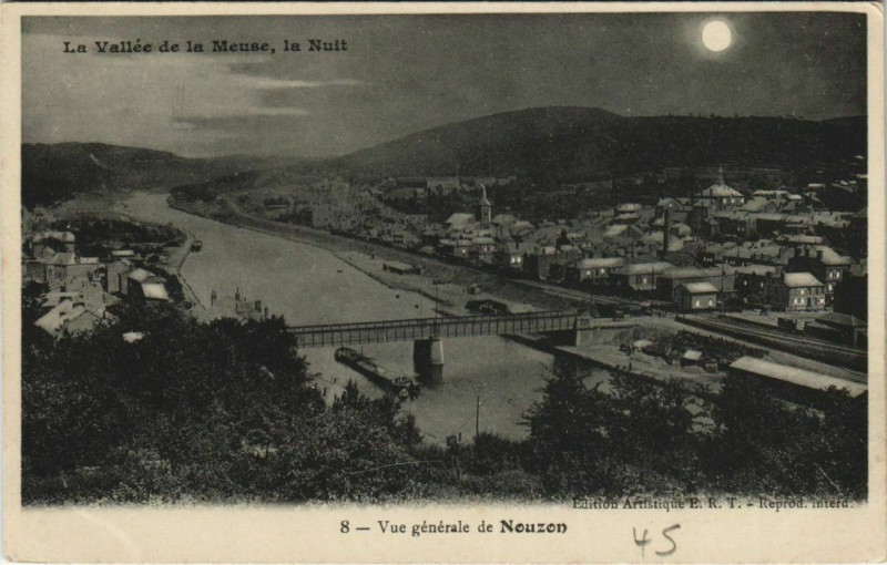 Carte postale ancienne Vue générale de Nouzon