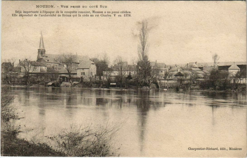 Carte postale ancienne Mouzon - Vue prise du Cote Sud à Mouzon