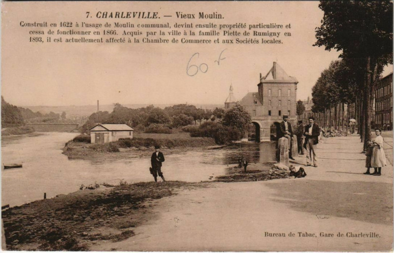 Carte postale ancienne Charleville - Vieux Moulin