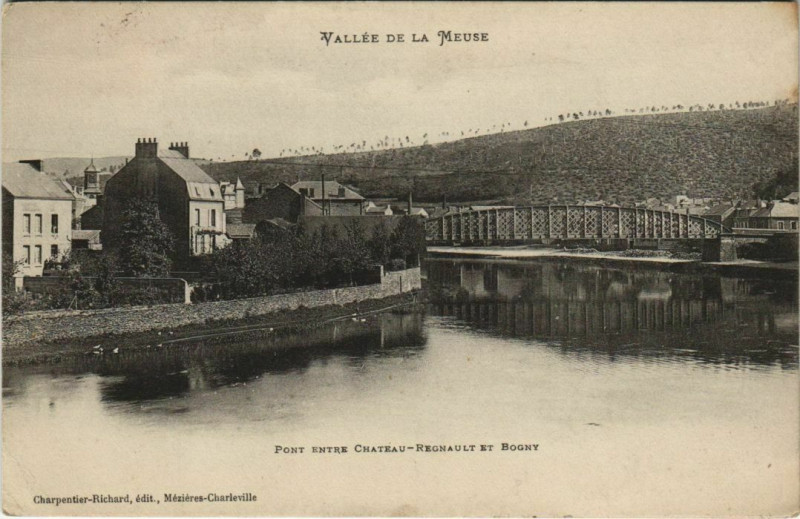 Carte postale ancienne Pont Entre Chateau-Regnault et Bogny