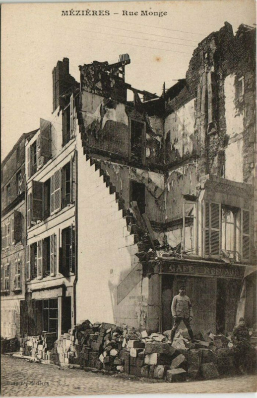 Carte postale ancienne Mezieres - Rue Monge