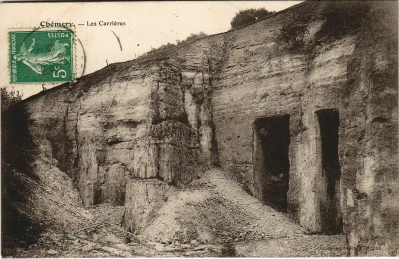 Carte postale ancienne Chemery - Les Carrieres