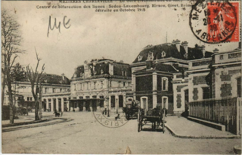 Carte postale ancienne Mezieres - Charleville - La Gare