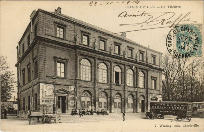 Carte postale ancienne Charleville - Le Theatre