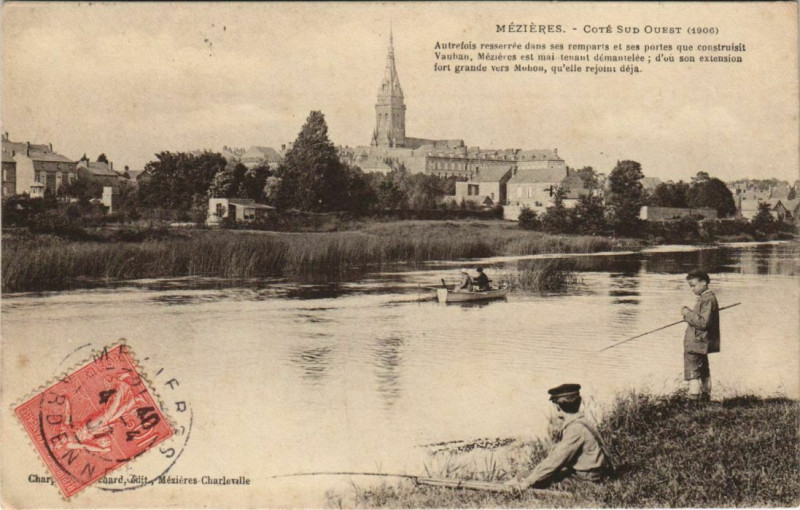 Carte postale ancienne Mezieres - Cote Sud Ouest